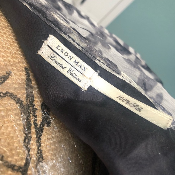 Leon Max Printed One Shoulder Ruffle Dress Silk - Picture 12 of 12